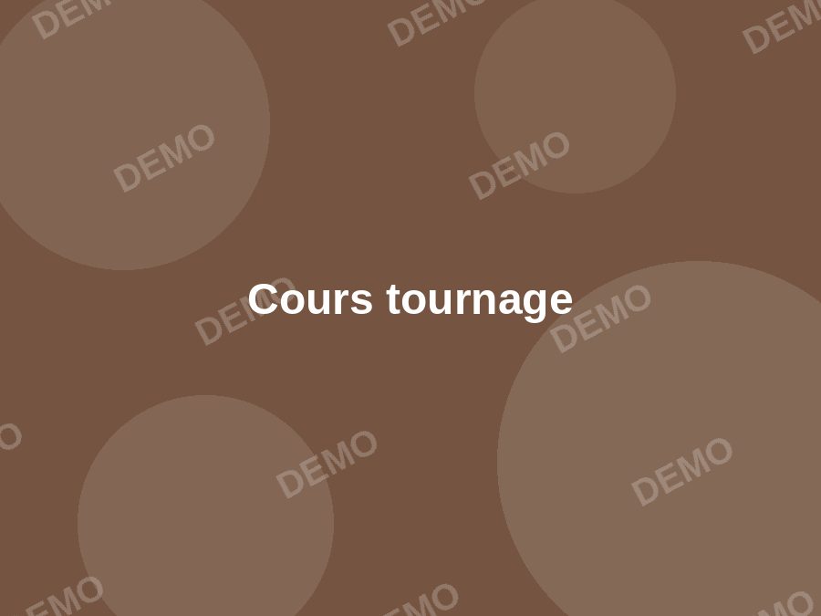 Cours d'initiation au tournage